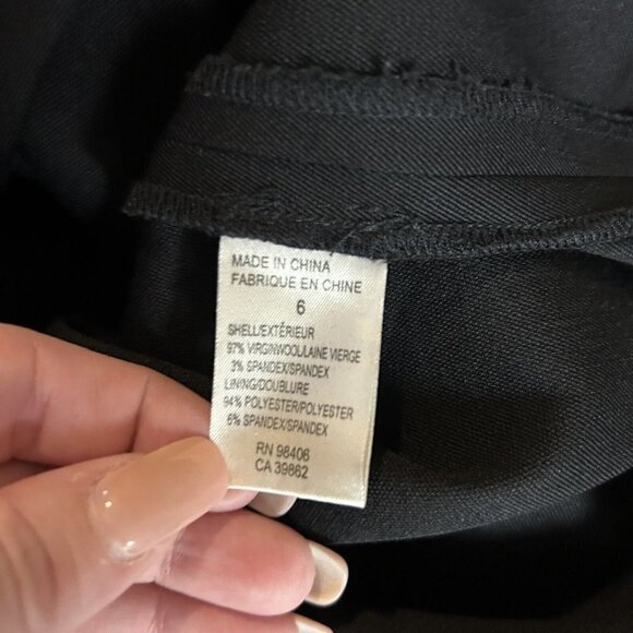 Theory Black Sleeveless V-Neck Virgin Wool A-line Casual Dress Size 6 - Picture 10 of 10